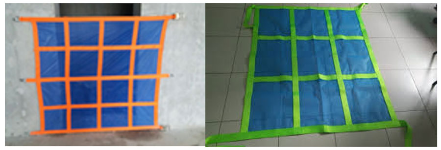 Hình ảnh Lưới PVC may kẹp dây bẹ chắn ô thang máy và lan can, cầu thang